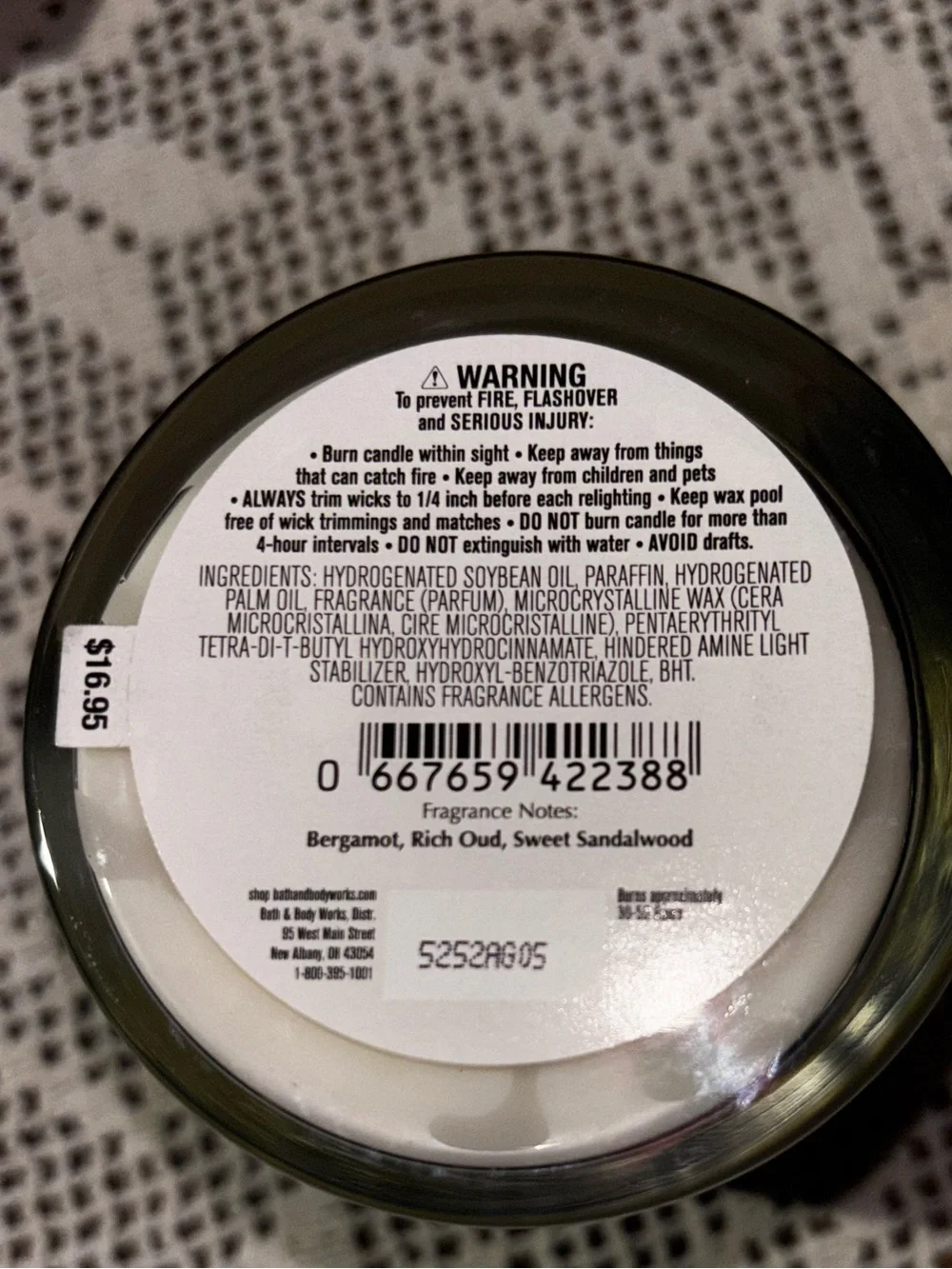 Bath & Body Works invigorating adrenaline